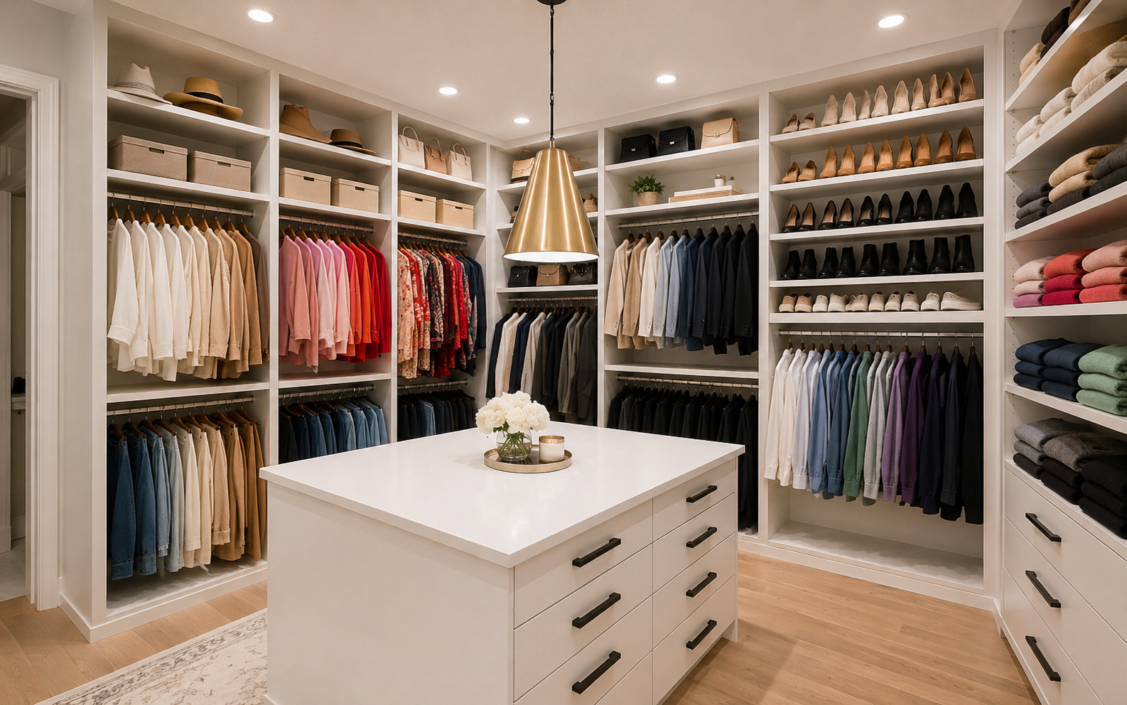 Sắp xếp phòng quần áo